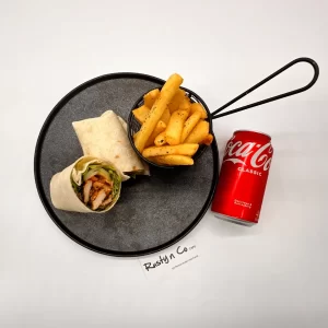 Chicken schnitzel Wrap & Drink